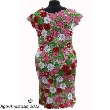 Bright lace summer dress