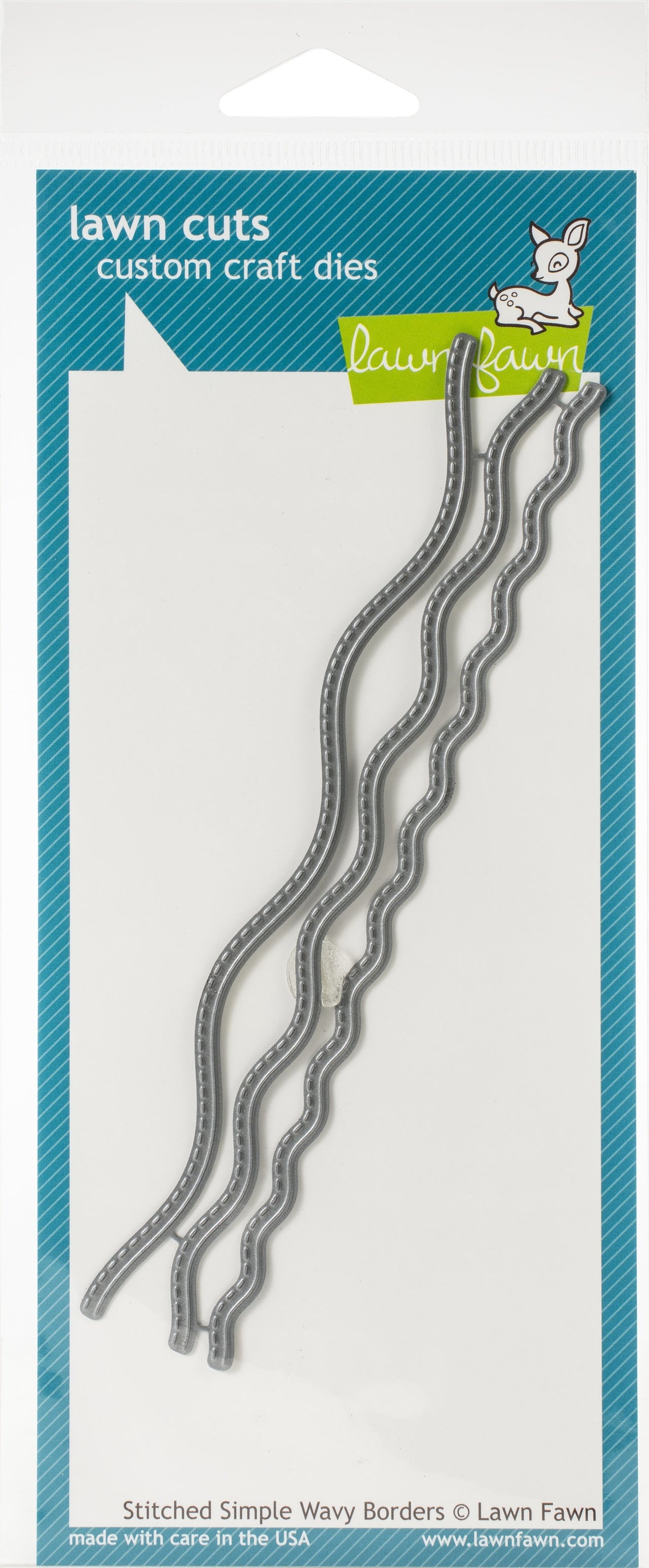 Lawn Fawn Lawn Cuts Custom Craft Die - Stitched Simple Wavy Borders