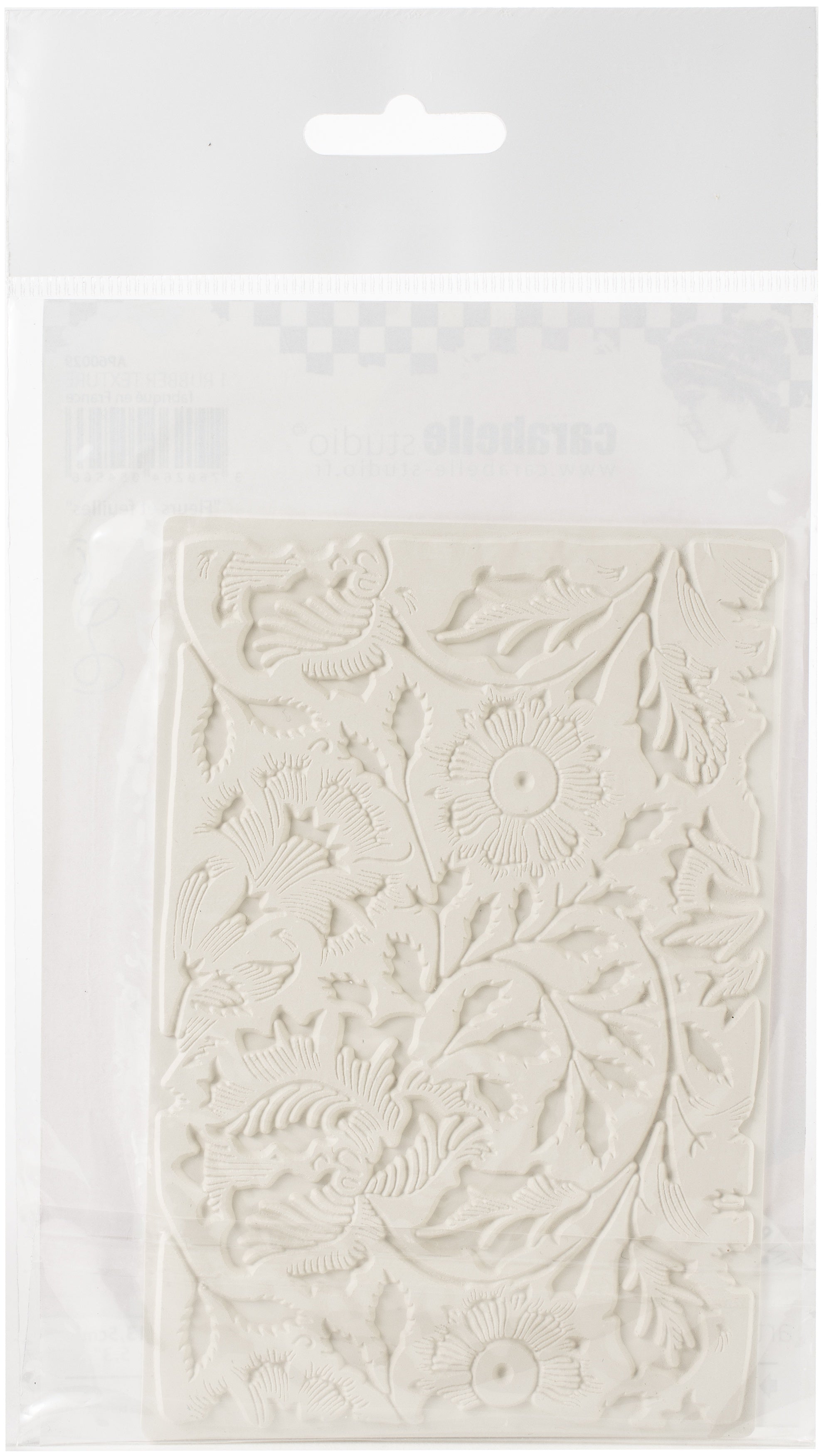 Carabelle Studio Art Printing A6 Rubber Texture Plate - Flowers & Leaves