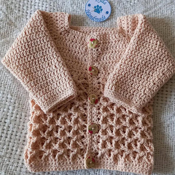Crochet Textured Baby Cardigan