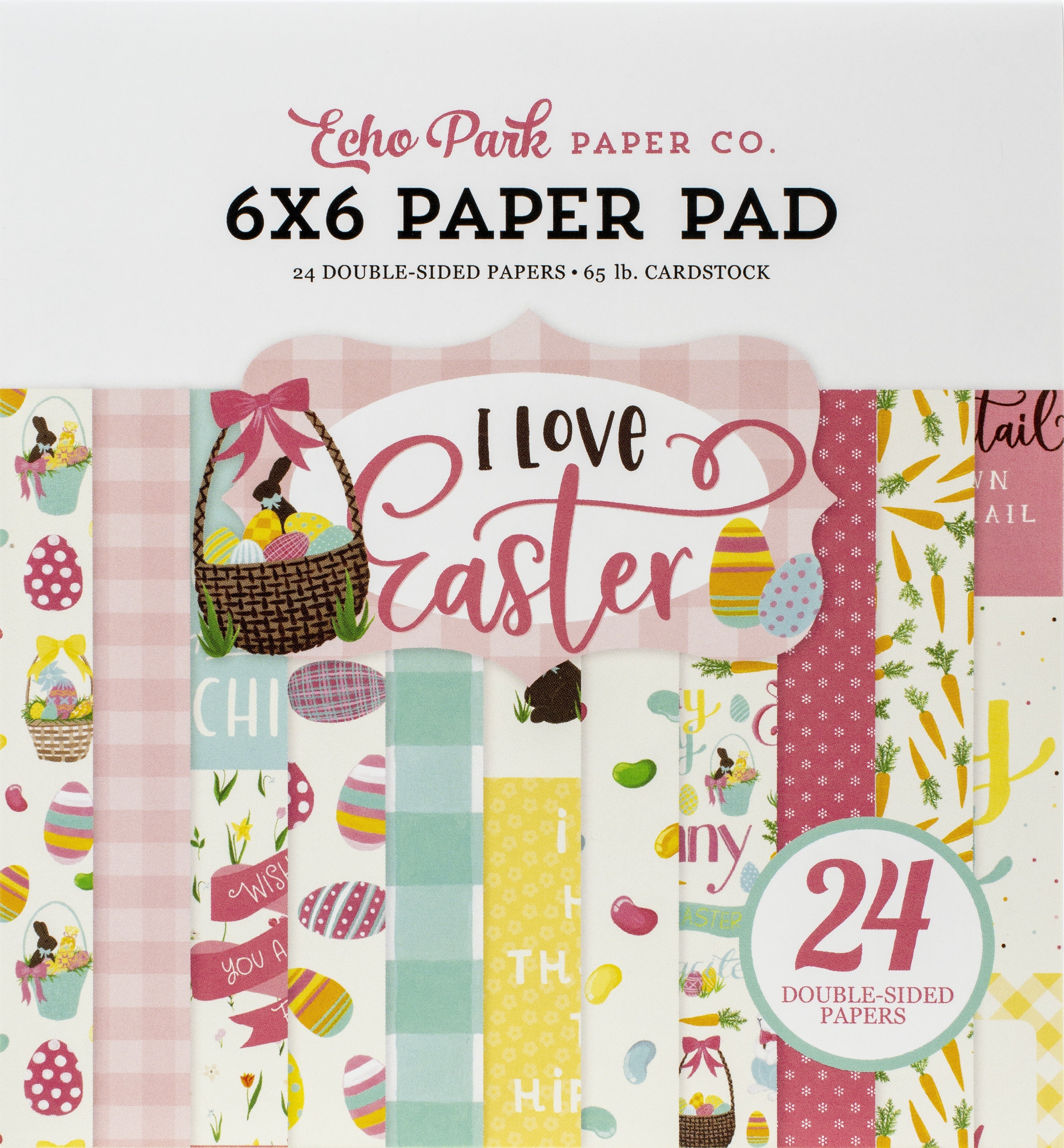 Echo Park Paper Echo Park Double-Sided Paper Pad 6"X6" 24/Pkg - I Love Easter