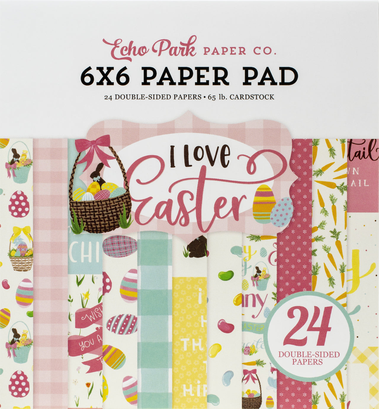 Echo Park Paper Echo Park Double-Sided Paper Pad 6"X6" 24/Pkg - I Love Easter