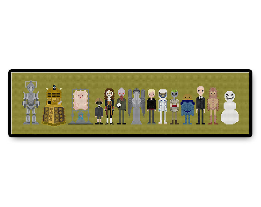 Doctor Who Villains and Monsters - PDF Cross Stitch Pattern