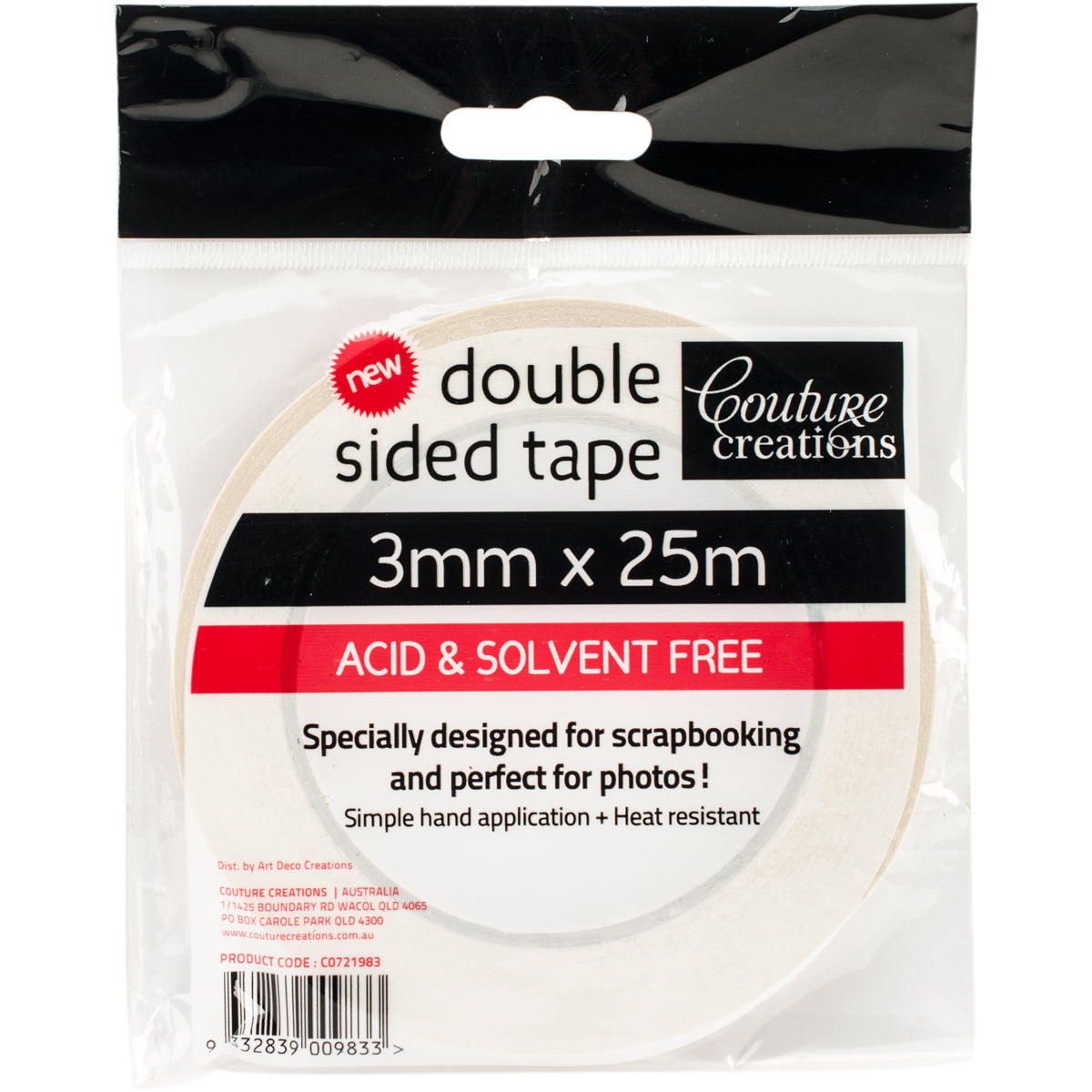 Artdeco Creations Couture Creations Double-Sided Tape 3mmx25m - 327924