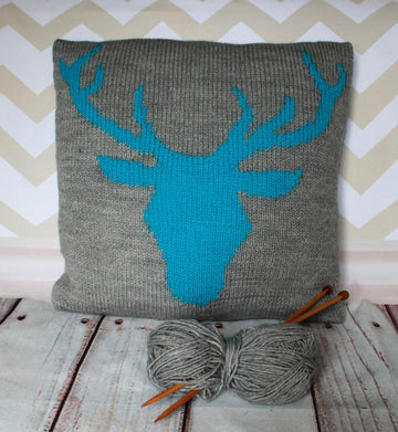 Woodland Deer/Stag Head Cushion Cover