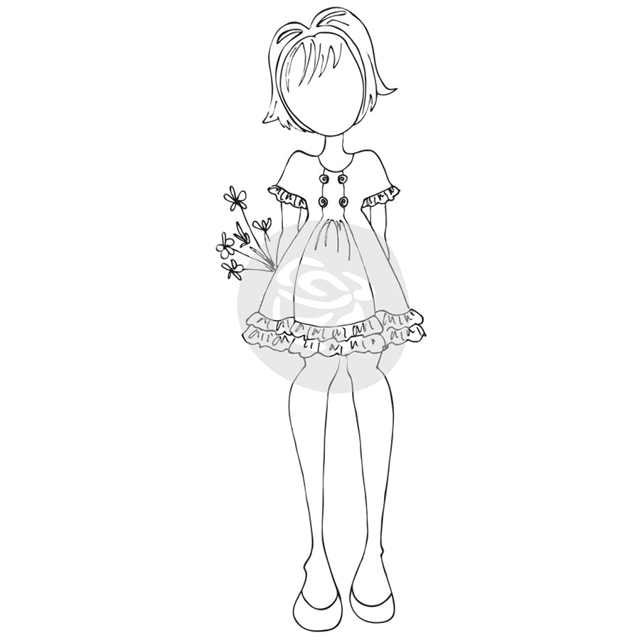 Prima Marketing Julie Nutting Mixed Media Cling Rubber Stamp - Kiera