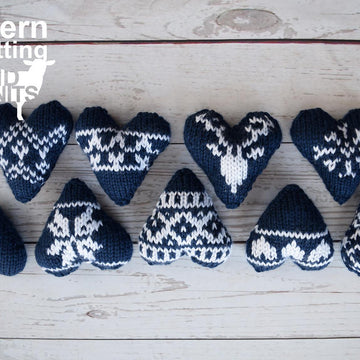 Knit Fair Isle Hearts