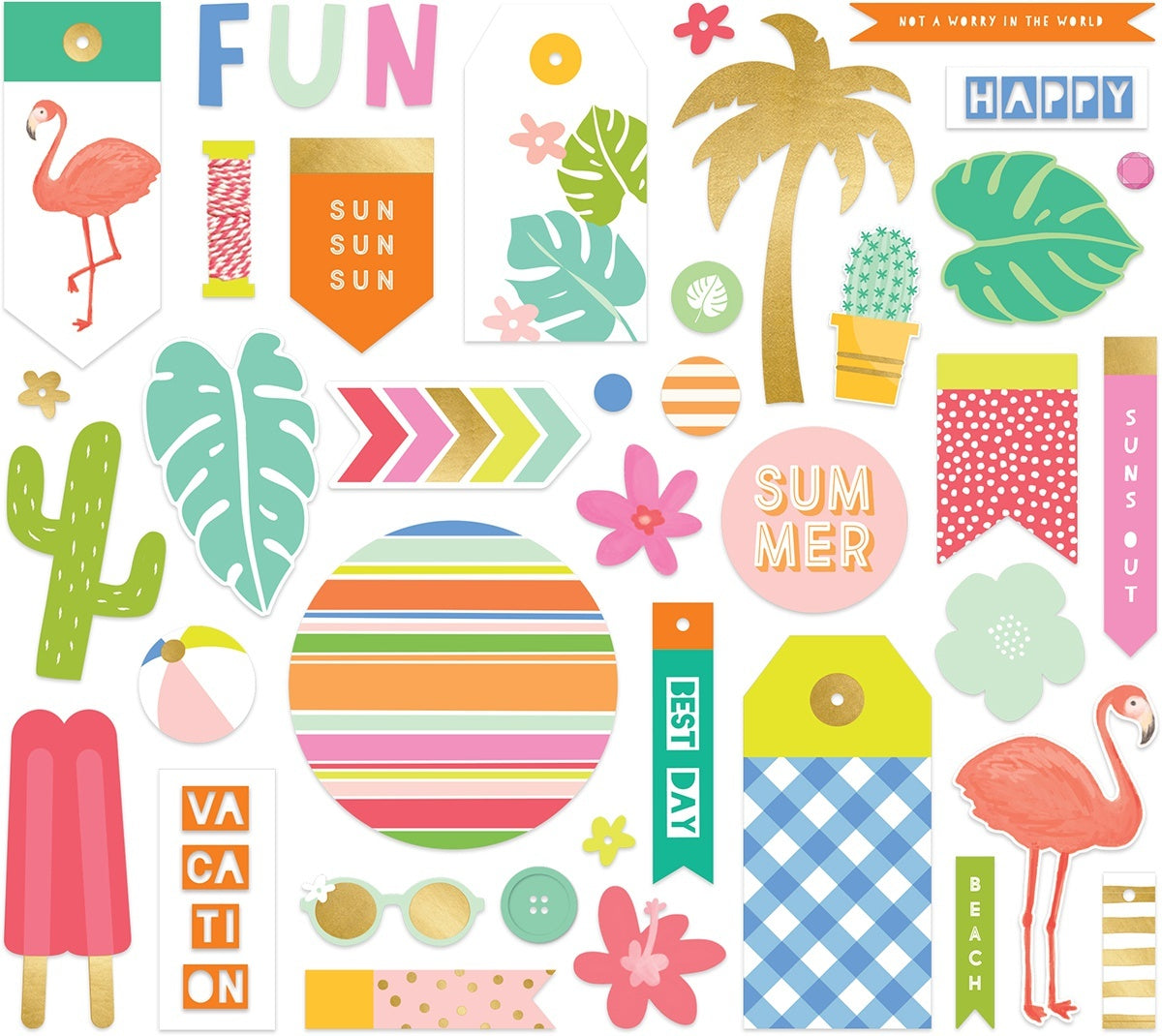 My Minds Eye Just Chill Mixed Bag Cardstock Die-Cuts - 621533