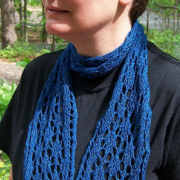 Lapis Lazuli Lace Scarf (5" x 54")