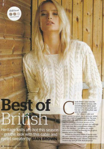 Cable and Eyelet Sweater