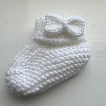 Luna Bow Baby Booties