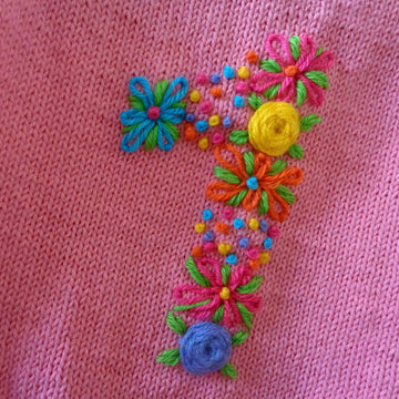 Floral Numbers Baby Cardigan
