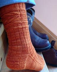 Fishbone Gansey Sock