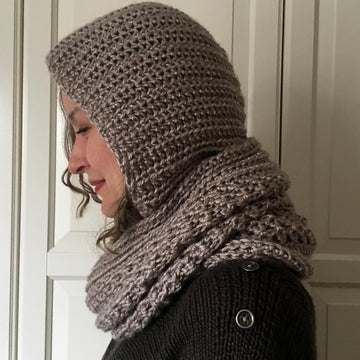 Crochet Hooded Cowl Scarf Pattern: Foxy Hooded Cowl