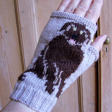 Labrador Retriever fingerless mitts