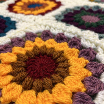 Autumn Vibes Granny Square Blanket