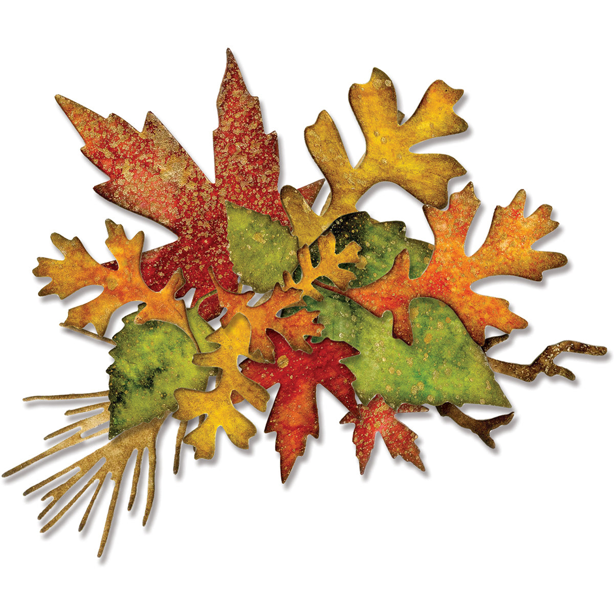 Sizzix Thinlits Dies By Tim Holtz 14/Pkg - Fall Foliage