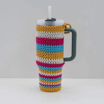 Striped Crochet Stanley Cup Cover