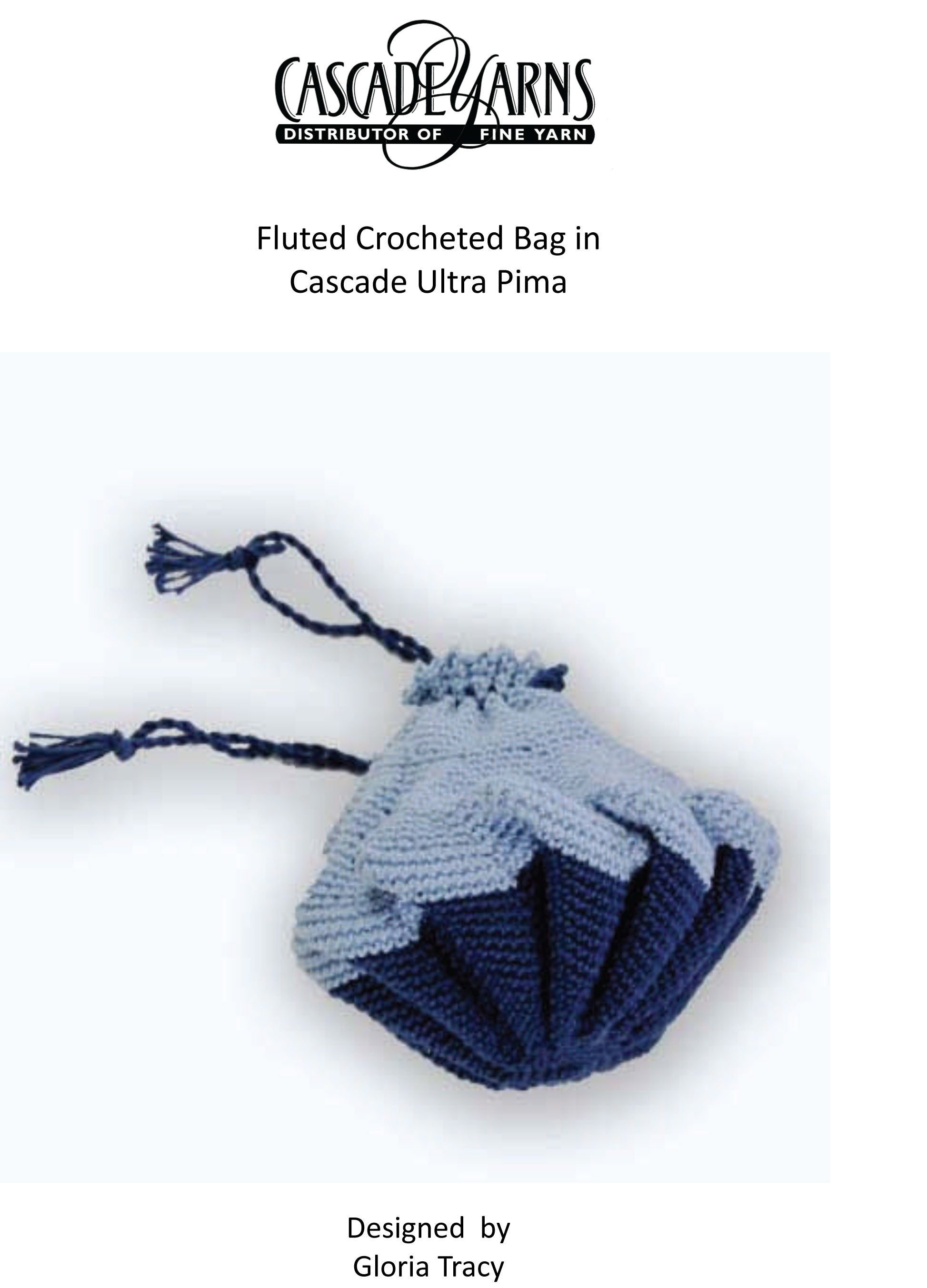 Fluted Crocheted Bag in Cascade Ultra Pima - 142