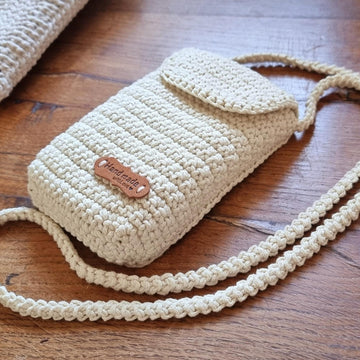 Mobile phone crossbody shoulder bag crochet pattern T10