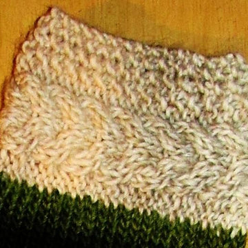 Cabled Cuff Christmas Stocking