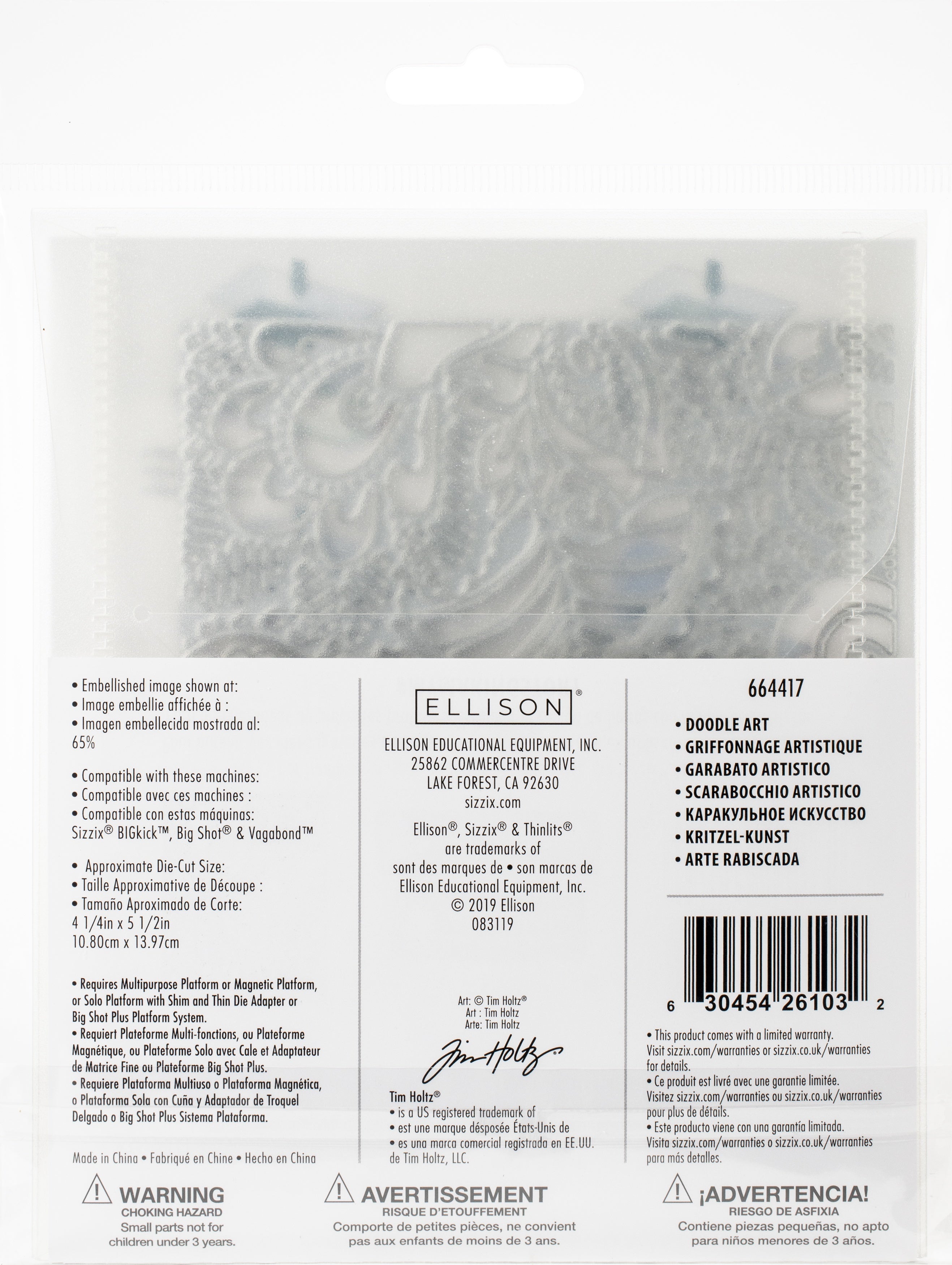 Sizzix Thinlits Dies By Tim Holtz - Doodle Art
