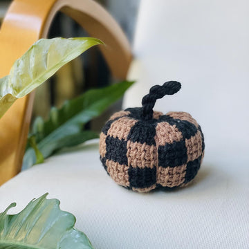 Tunisian Checkerboard Pumpkins