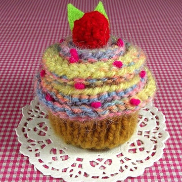 Cherry Candy Cupcake Pincushion