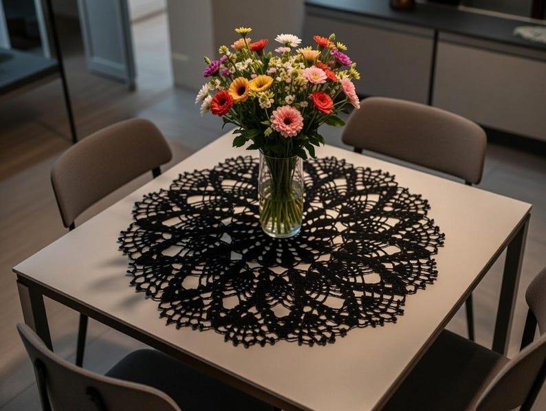 Crochet round doily Pdf + Video Tutorial