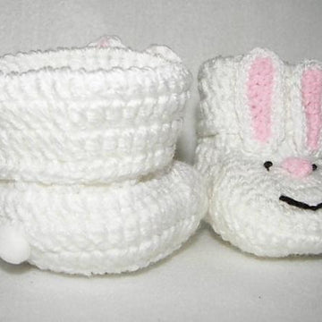 Bunny Slipper Baby Booties