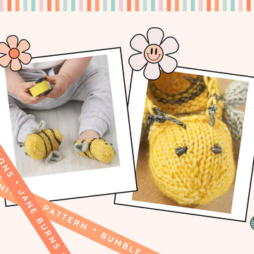 Baby Bumble Bee Booties Knitting Pattern