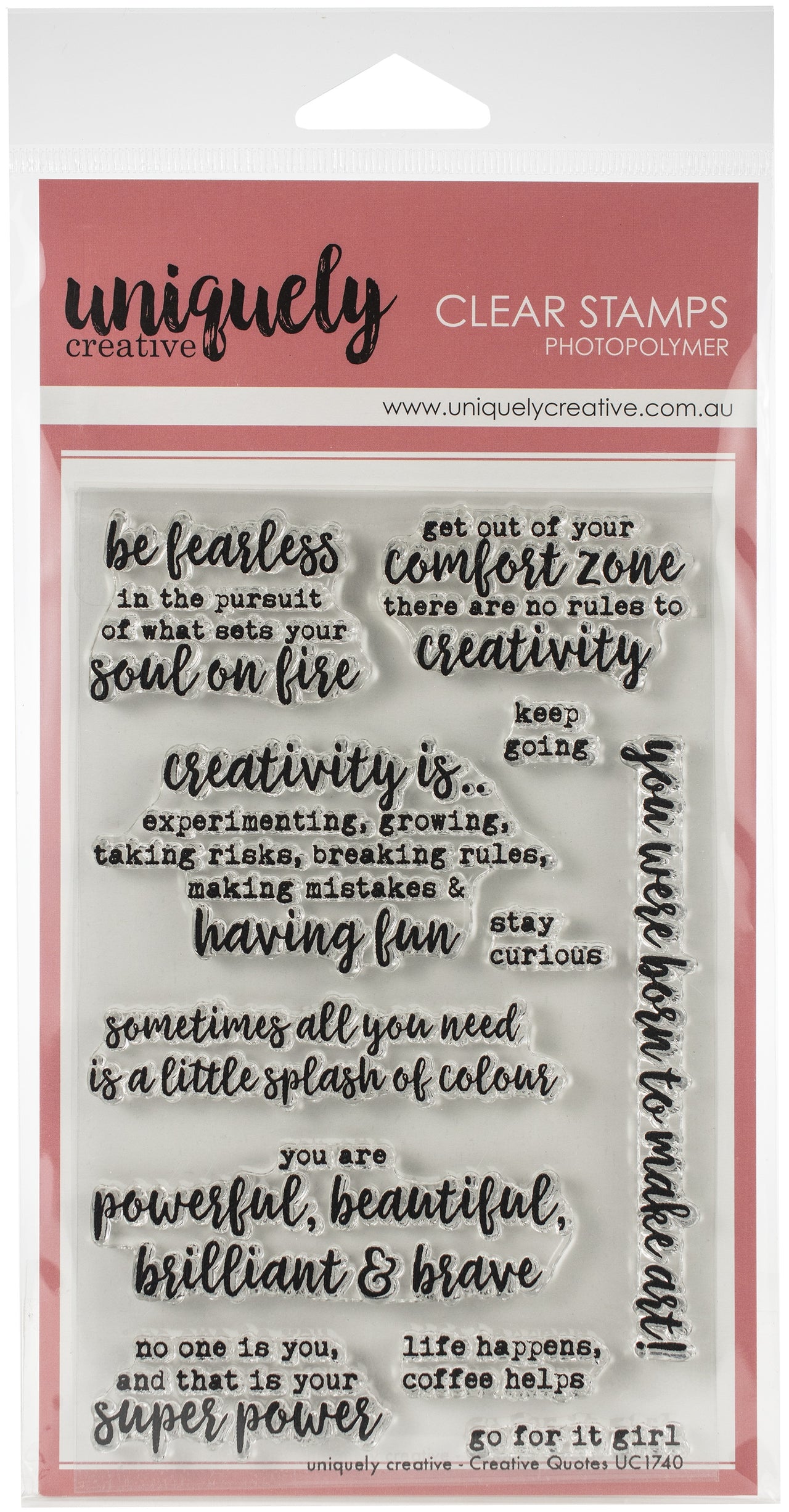Uniquely Creative 4"X6" Clear Stamps - Creative Quotes