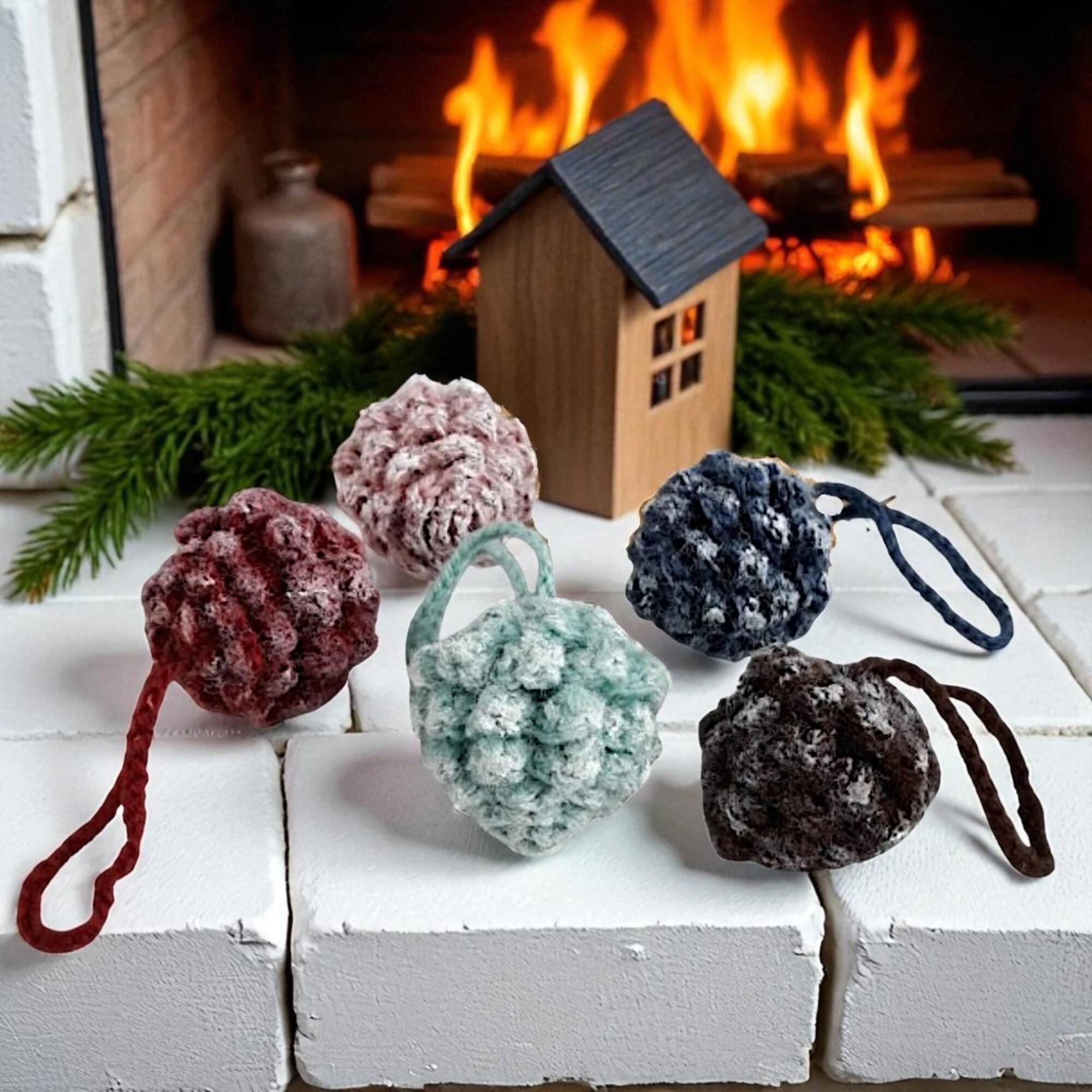 DIY Christmas Ornament: Pine Cone crochet Pattern (PDF File)
