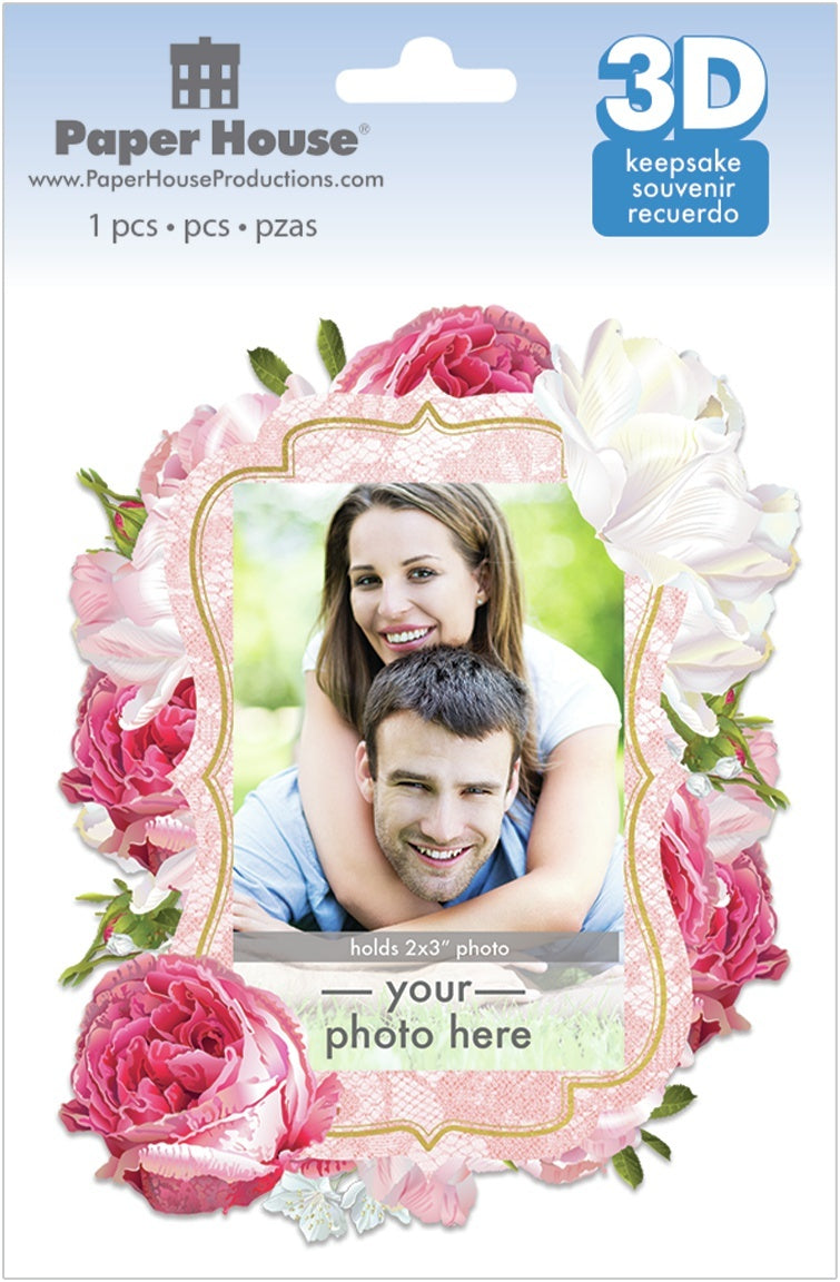 Paper House 3D Stickers 4.5"X7.5" - Floral Keepsake