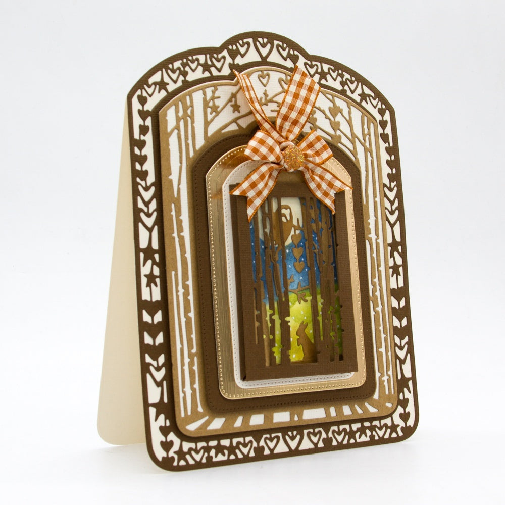 Tonic Studios Verso Dimensions Dies 12/Pkg - Wonderous Woods Tag & Wallet Set