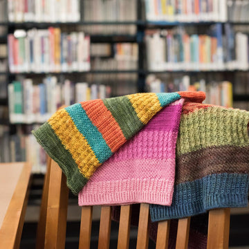 Knitting at the Library Cowl