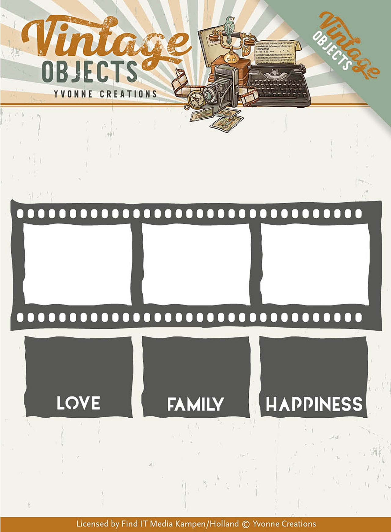 Find It Trading Yvonne Creations Die - Film Strip, Vintage Objects