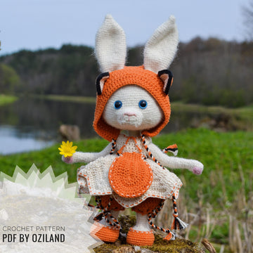 Сrochet pattern: Doll Clothes set PDF - Outfit Little fox for Amigurumi Doll