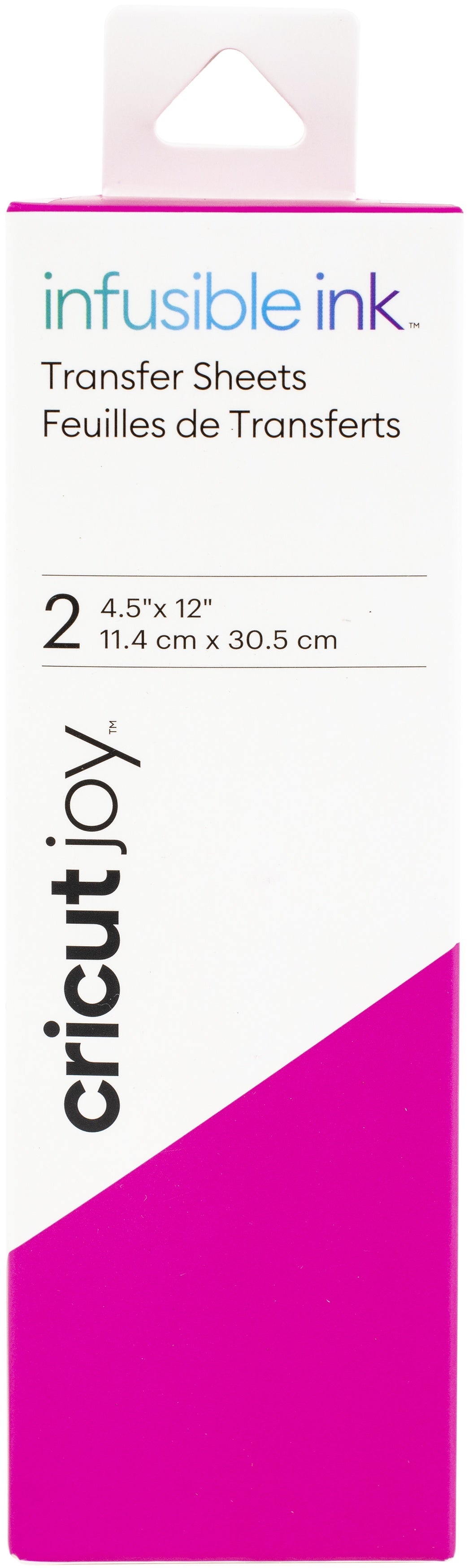 Cricut Joy Infusible Ink Transfer Sheet 4.5"X12" 2/Pkg - Party Pink