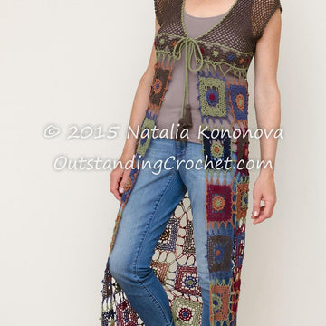 Fringed Maxi Cardigan/Vest