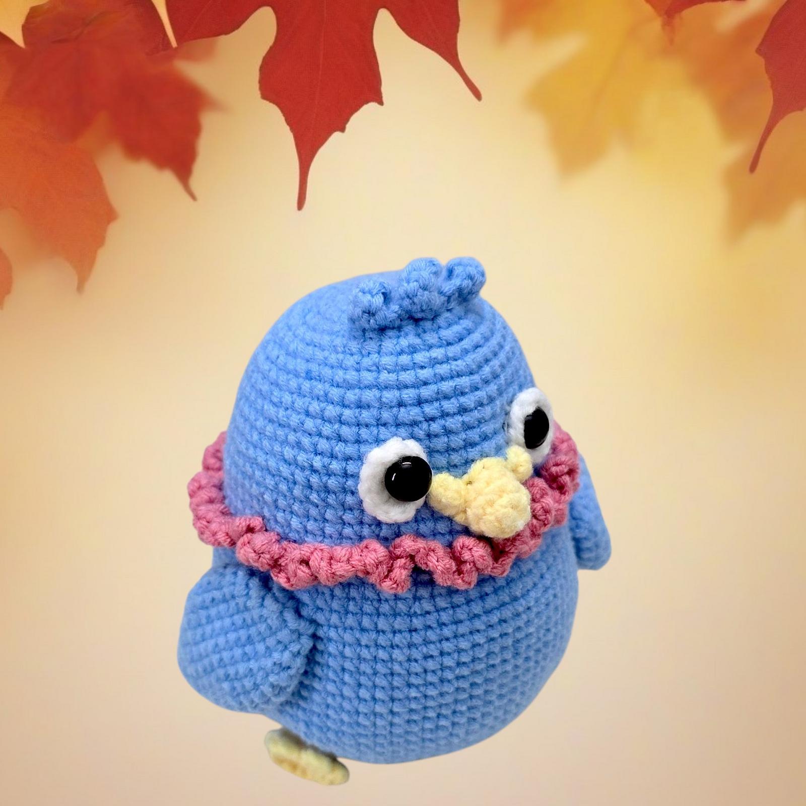 Blue Bird Monster Amigurumi Crochet Pattern