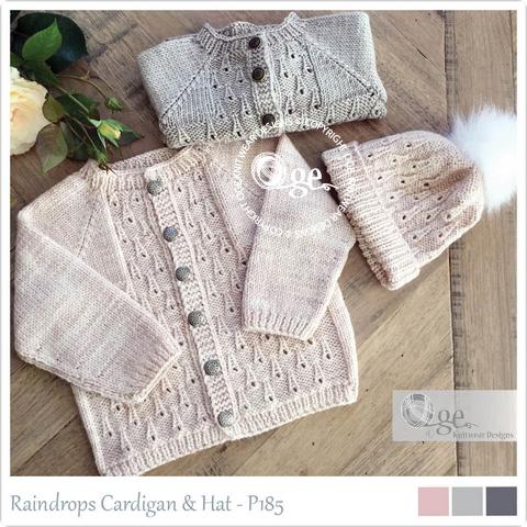 Raindrops Cardigan & Hat - P185