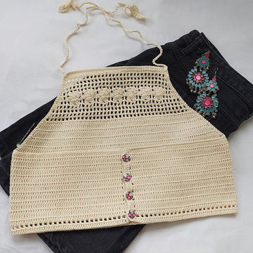 Pretty Petals Halter Top