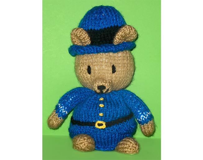 Police Teddy Bear choc orange cover /15cm toy