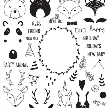 Concord & 9th Clear Stamps 6"X8" - Furry Friends