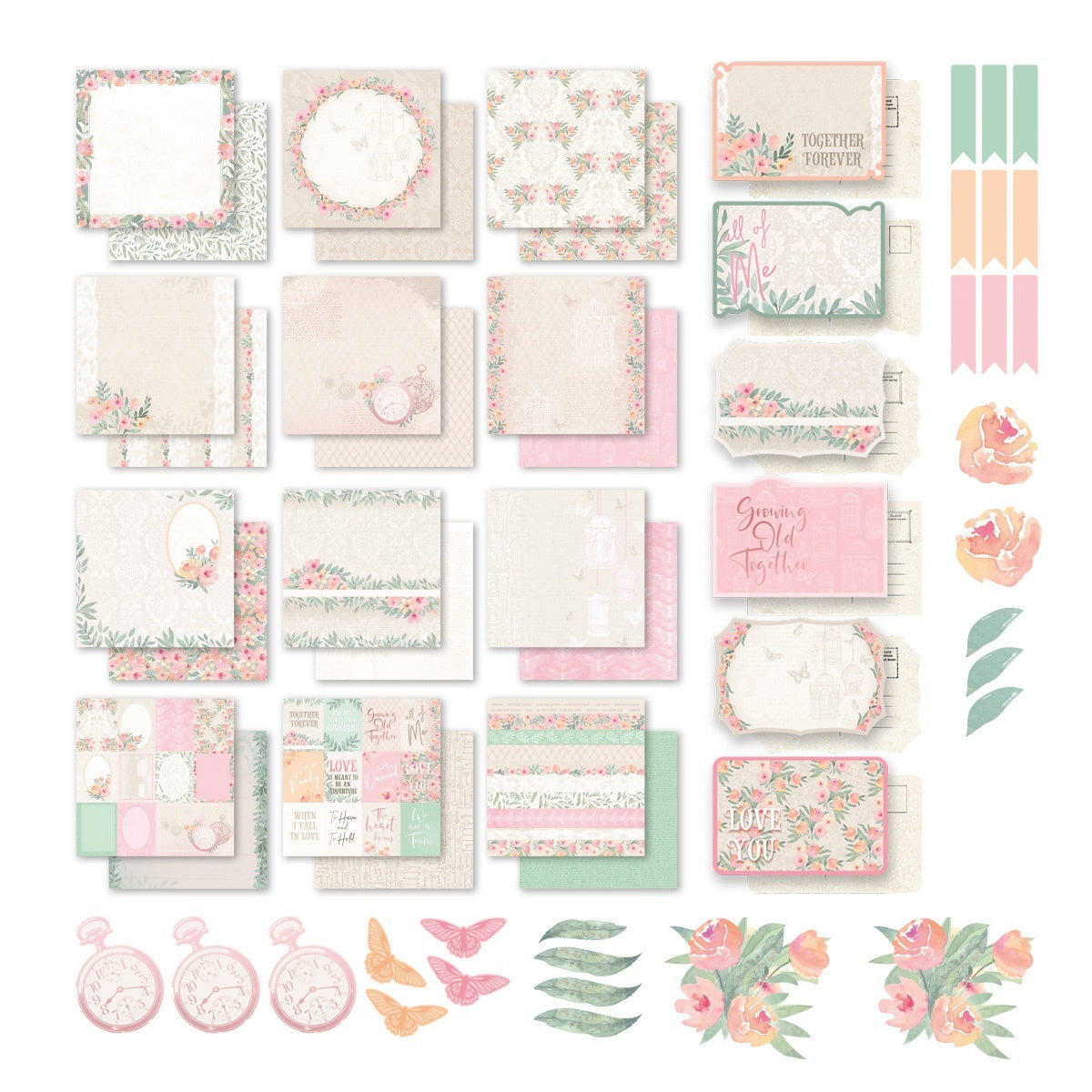 Artdeco Creations Couture Creations My Secret Love 12"X12" Collection - Stickers, Postcards & Papers