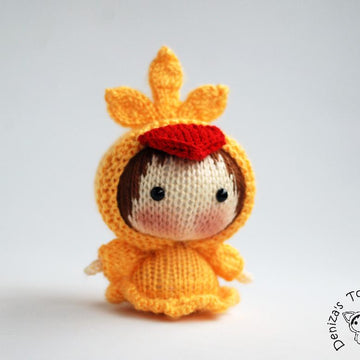 Yellow Chicken Doll. Easter Doll. Tanoshi series toy.