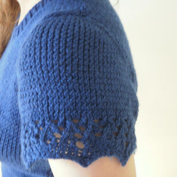 Chevron and eyelet hem t shirt