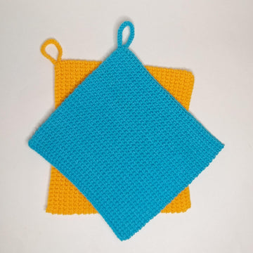 Crochet pattern potholder or dishcloth