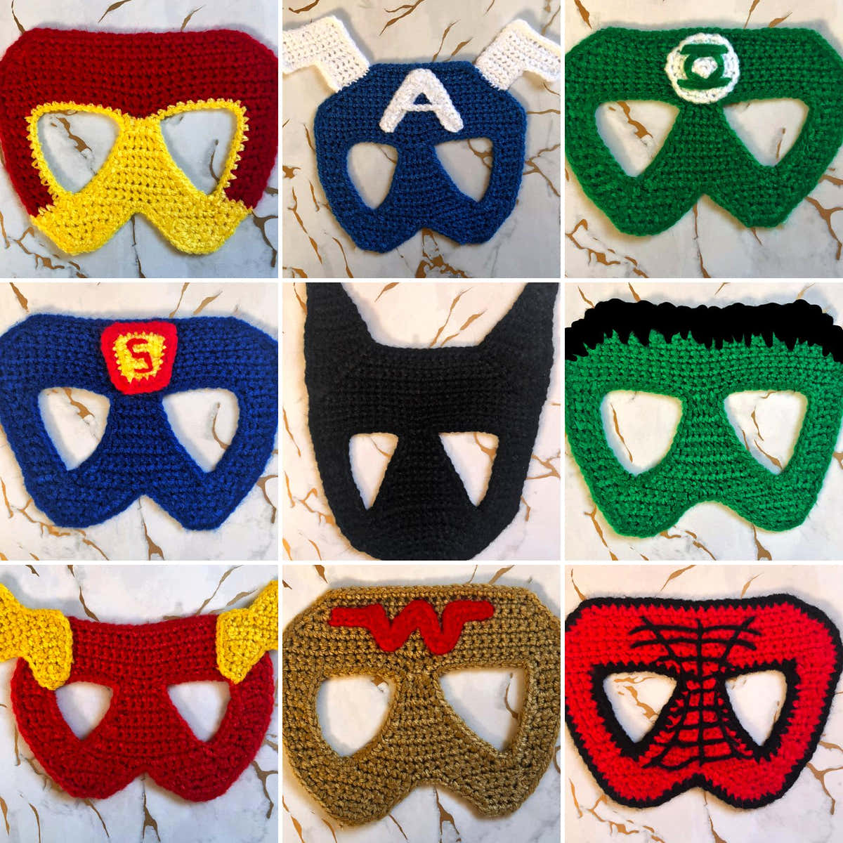 Superhero Masks Crochet Pattern
